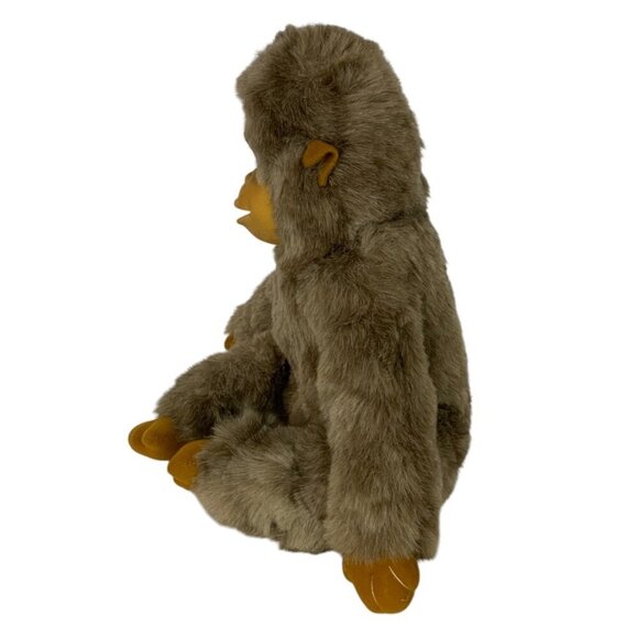 Vintage Party Plush Baby Gorilla Stuffed Animal Flocked Face Felt Hands Feet - Picture 5 of 8